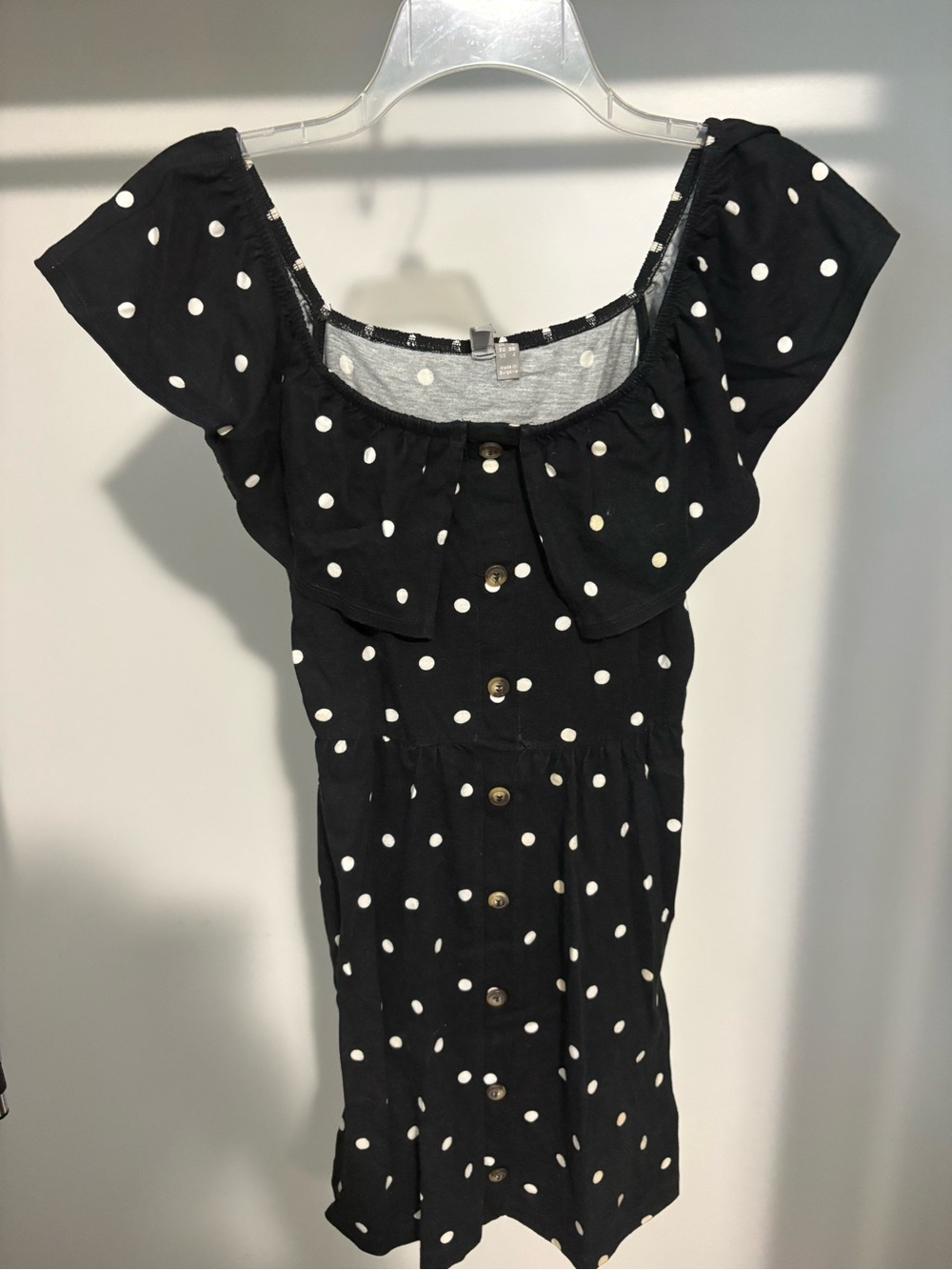 ASOS Black White Polka Dot Mini Dress